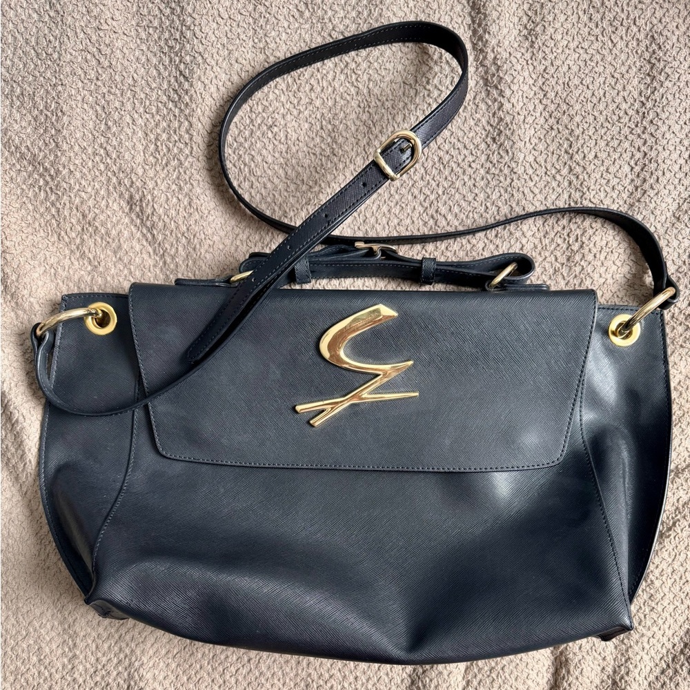 Gattinoni Black Designer Shoulder Bag